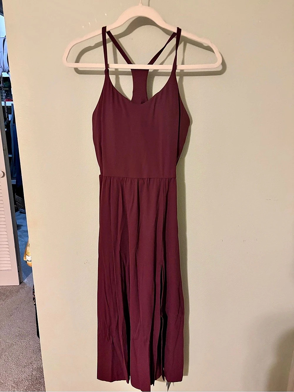 Halara Maxi Dress in Burgundy Size Small NWT